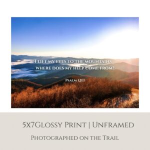 Psalm 121:1 Scripture Nature Print