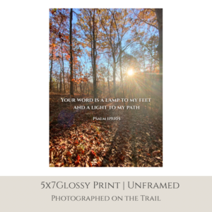 Psalm 119:105 Scripture Nature Print