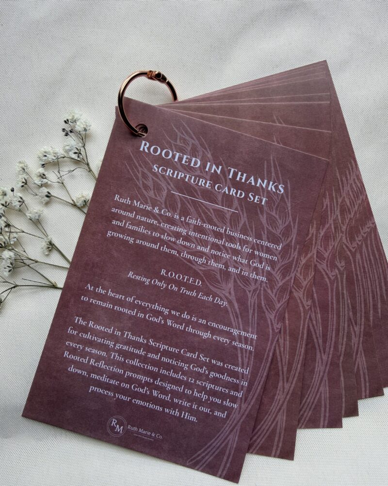 Rooted In Thanks Scripture Card Set